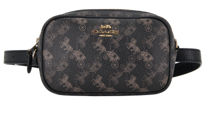 Horse Carriage Print Convertible Belt Bag, front view